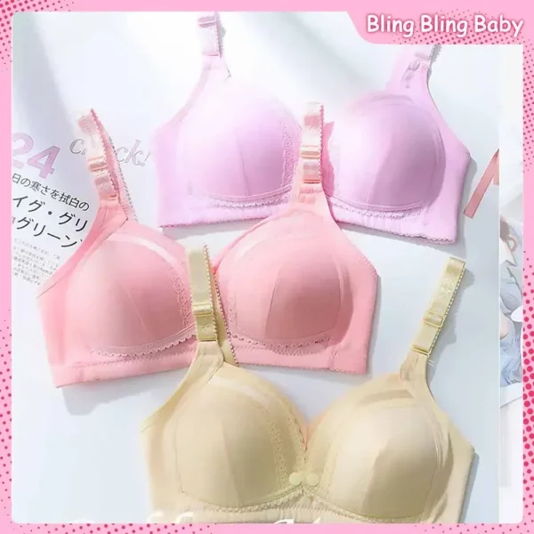 Originality Front Button Brassiere Type Solid Color Pregnancy Lactation Lingerie Skin Friendly Comfort Breathable Plus Size Bra - Image 2
