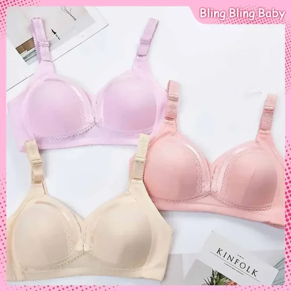 Originality Front Button Brassiere Type Solid Color Pregnancy Lactation Lingerie Skin Friendly Comfort Breathable Plus Size Bra - Image 4