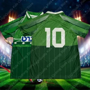 New Arrival 95-96 Maccabi Haifa Home Kit Retro Football Jersey Adults Kids Summer Sportswear Soccer Training Children Clothing