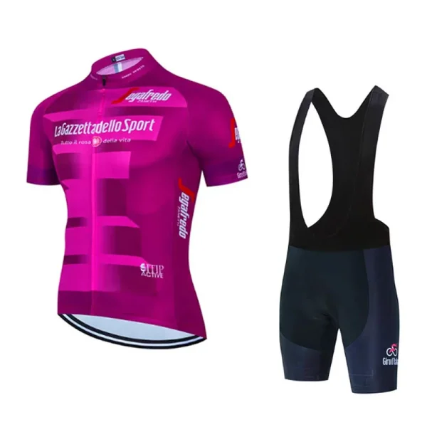 Bicycle jersey summer short sleeved quick drying breathable cycling suit set high stretch bib close fitting sports shirt - Image 4