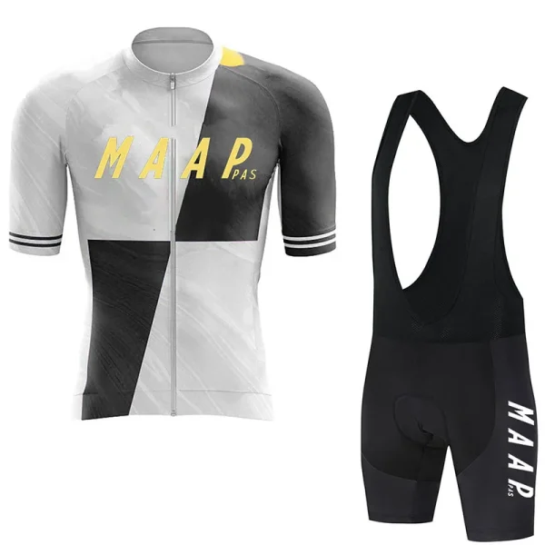 MAAPPAS Bicycle jersey summer short men's cycling suit set tight fitting and breathable bicycle bib quick drying sports shirt - Image 4