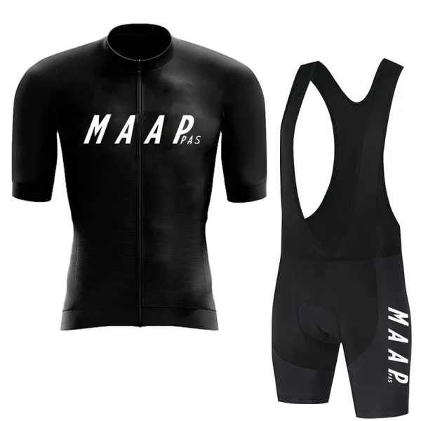 MAAPPAS Bicycle jersey summer short men's cycling suit set tight fitting and breathable bicycle bib quick drying sports shirt