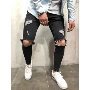 New Ripped jeans for men Fashion casual slim denim pencil pants Men’s clothing trousers S-4XL Drop shipping