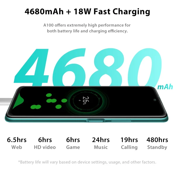 Blackview A100 Helio P70 Android 11 Smartphone 6GB+128GB 6.67" 4680mAh Cellphone NFC Cellura 4G LTE Mobile Phone 18W Fast Charge - Image 5