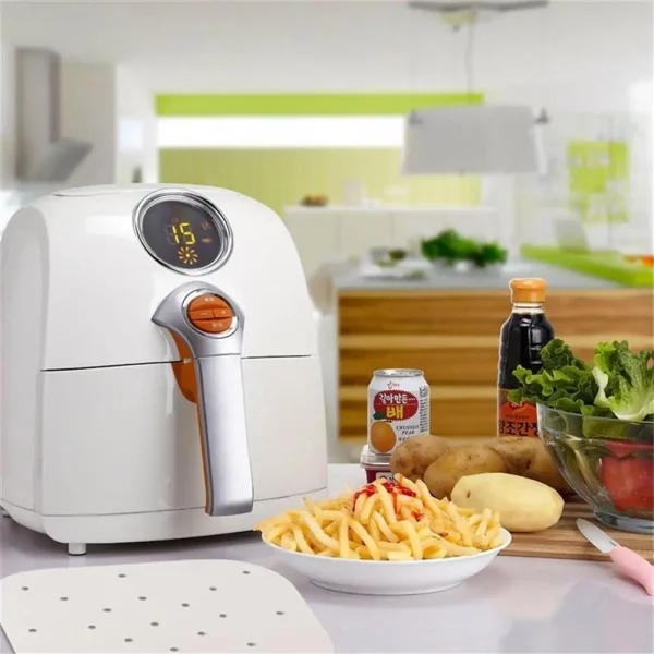 100 Sheets Baking Paper Air Fryer Liner Perforation Baking Parchment Oven Steamer Non-Stick Steaming Paper 7/7.5/8/8.5/9 Inches - Image 4