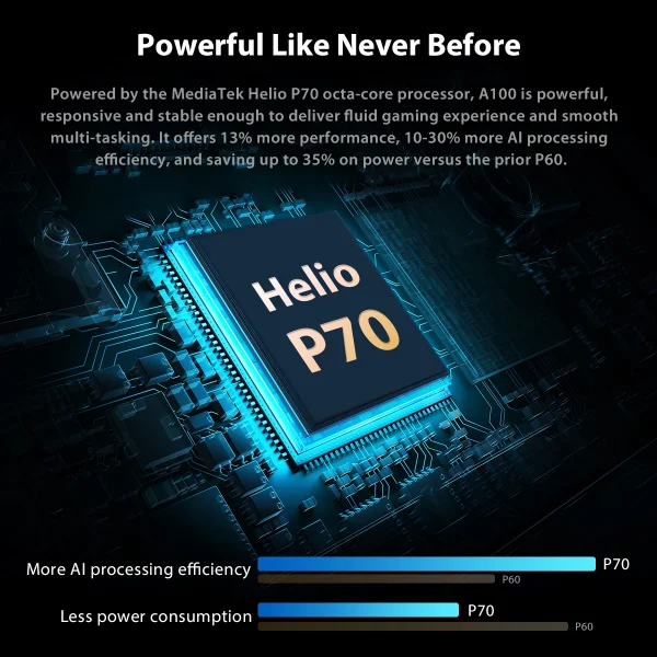 Blackview A100 Helio P70 Android 11 Smartphone 6GB+128GB 6.67" 4680mAh Cellphone NFC Cellura 4G LTE Mobile Phone 18W Fast Charge - Image 4