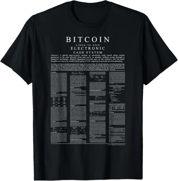 Bitcoin White Paper BTC Whitepaper T-Shirt