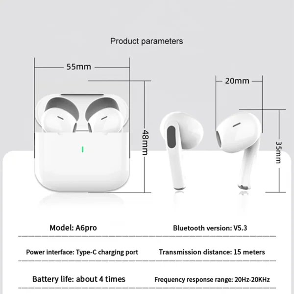 Original Air ANC Wireless Earphone Bluetooth 5.3 Headphones In Ear Earbuds Gaming Headset For iPhone Apple Xiaomi Android phone - Image 6