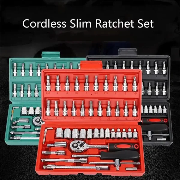 NEW 46 Piece Tool Set-General Household Hand Tool Kit Auto Repair Tool Set with Plastic Toolbox Storage Case - Image 5