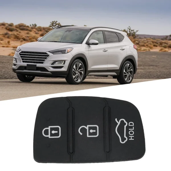 1Pc Car Rubber Pad Remote Key Shell Fits For Hyundai Creta I20 I40 Tucson Elantra IX35 IX45 2009-2019 Keys Pad Auto Lock System - Image 3