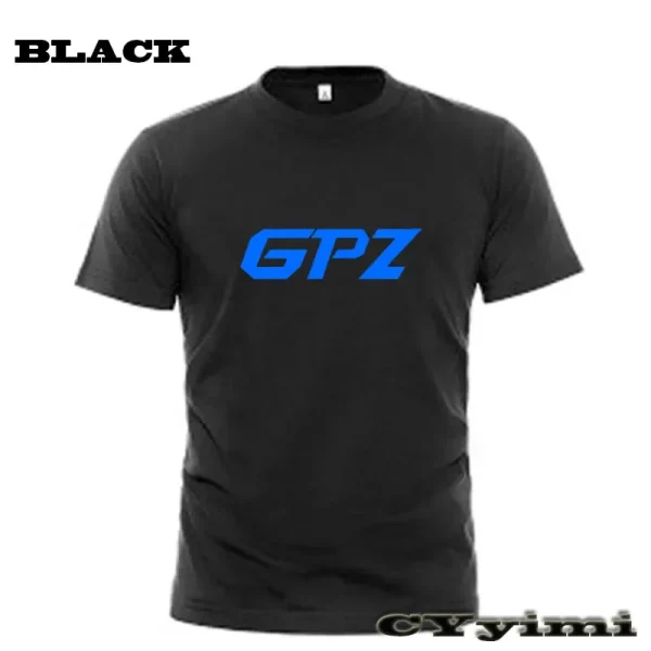 For GPZ500S GPZ1100/ABS GPZ900R T Shirt Men New LOGO T-shirt 100% Cotton Summer Short Sleeve Round Neck Tees Male - Image 3