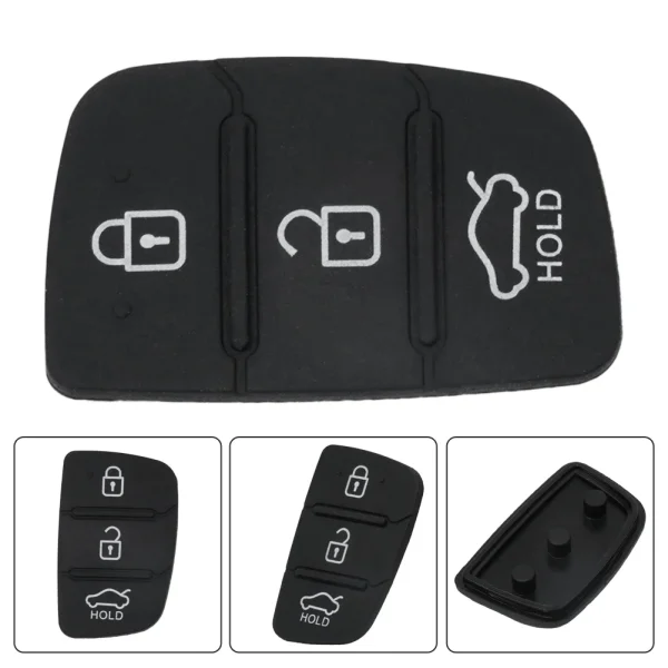 1Pc Car Rubber Pad Remote Key Shell Fits For Hyundai Creta I20 I40 Tucson Elantra IX35 IX45 2009-2019 Keys Pad Auto Lock System - Image 4