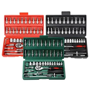 NEW 46 Piece Tool Set-General Household Hand Tool Kit Auto Repair Tool Set with Plastic Toolbox Storage Case