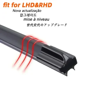 Double Rubber Car Wiper for Hyundai Terracan Trajet Front Blade Brushes Automobiles Parts Accessorie Windscreen Wiper Wear Parts