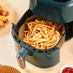 50Pcs Air Fryer Disposable Paper Square Round Baking Paper Barbecue Plate Nonstick Mat Kitchen Oven Oil Absorbing Paper Tool
