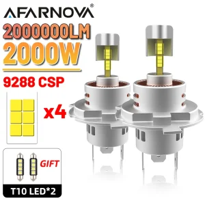 Mini H7 H4 300W LED Car Headlight Bulb Canbus 360 Turbo Led Light for Wireless with Fan 6000K Auto H4 Bulbs Motorcycle Fog Light