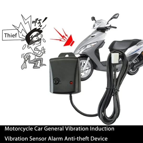 Car Alarm System Vibration Sensor Security Alarm System Bicycle Door Burglar Alarm Vehicle Theft Protection Alarm Motorcycles - Image 4