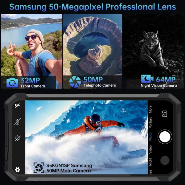 【World premier】Unihertz by 8849 Tank 4 pro Smartphone 5G with 720P Projector Dimensity 8300 36GB+1TB Cellphone 3k AMOLED Android - Image 4