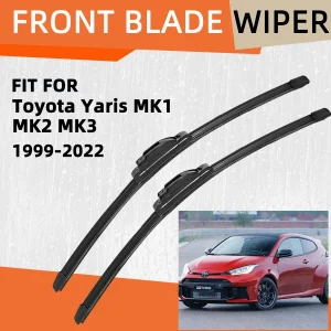 Double Rubber Car Wipers for Toyota Yaris MK1 MK2 MK3 Front Blade Brushes Cutter Automobiles Accessorie Windscreen Wiper Parts