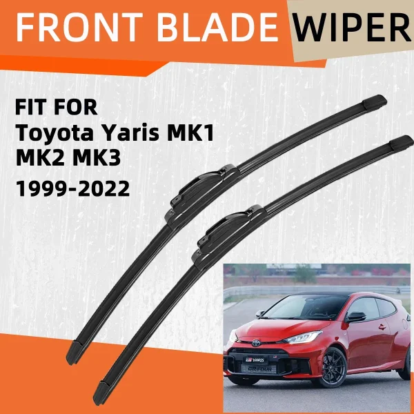 Double Rubber Car Wipers for Toyota Yaris MK1 MK2 MK3 Front Blade Brushes Cutter Automobiles Accessorie Windscreen Wiper Parts