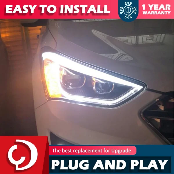 AKD Car Styling Head Lamp for Hyundai IX45 Headlights 2013-2016 New Santa Fe LED Headlight DRL Hid Bi Xenon Auto Accessories