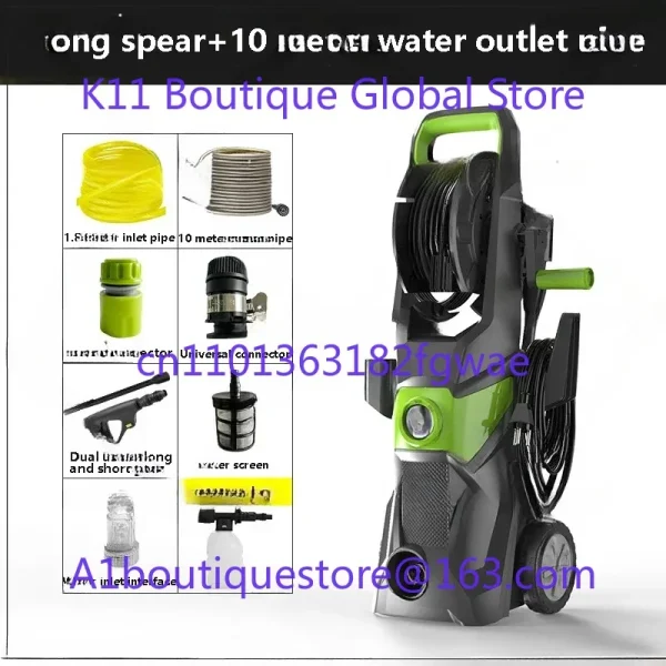 220V Fully Automatic Household Convenient Cleaning Machine -Pressure High-Power Car Wash Water Pump - Image 3