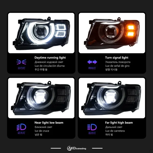 Car Styling For Nissan Patrol Y61 Headlights 2005-2022 Altima LED Headlight DRL Turn Signal High Beam Angel Eye Projector Lens - Image 3