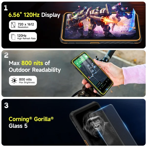 Ulefone Armor X31 Pro Rugged Phone 6.56'' Up to 16GB+256GB 6050mAh NFC Android 14 Smartphone - Image 4
