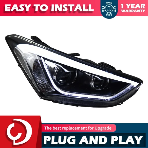 AKD Car Styling Head Lamp for Hyundai IX45 Headlights 2013-2016 New Santa Fe LED Headlight DRL Hid Bi Xenon Auto Accessories - Image 3