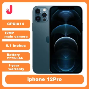 iPhone 12 pro 128GB/256GB ROM Unlocked Smartphone Face ID 6.1″ OLED Screen A14 12MP Camera Cellphone iphone 12pro