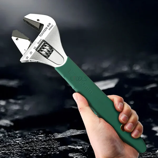 Adjustable Wrench Universal Spanner Dip Plastic Carbon Steel Electroplating Mechanical Workshop Hand Repair Tools Car Wrench - Image 4