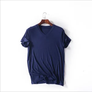 2025 Brand New Men’s Modal T-Shirt V-Neck Large Size Men T-Shirt Short Sleeve Loose Man T shirt Solid Color For Male Tops Tees