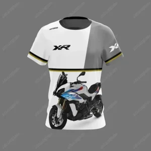 For BMW S1000 XR Motorrad Motorsport Motorcycle T-Shirt Ride ADVENTURE Travel Racing Team White Grey Short Sleeved