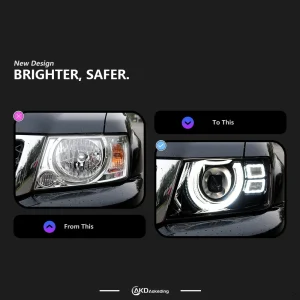 Car Styling For Nissan Patrol Y61 Headlights 2005-2022 Altima LED Headlight DRL Turn Signal High Beam Angel Eye Projector Lens