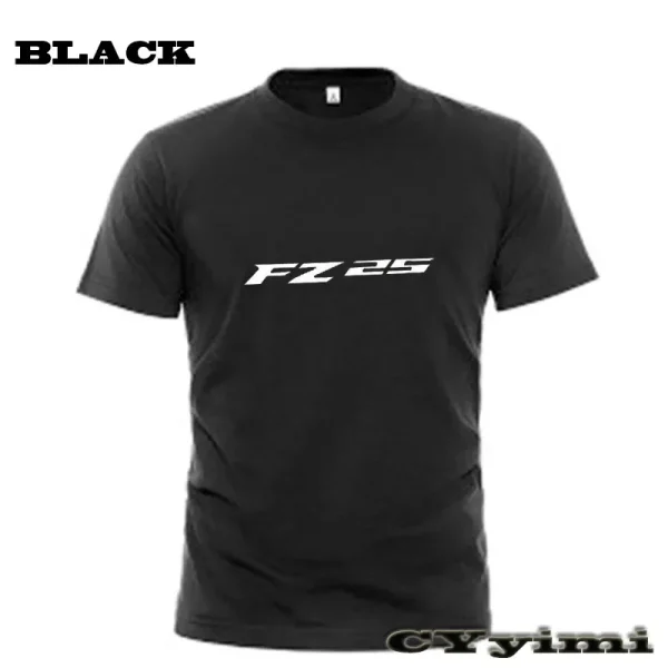 For FZ25 FZ 25 T Shirt Men New LOGO T-shirt 100% Cotton Summer Short Sleeve Round Neck Tees Male - Image 6