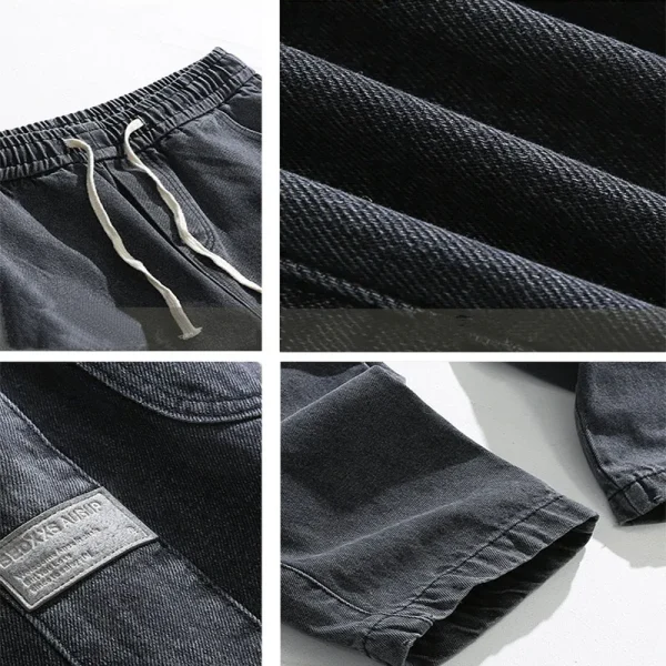 Men Baggy Jeans Vintage 2023 Spring Autumn Loose Straight Wide Leg Denim Pants Solid Color Male Casual Fashion Streetwear - Image 5