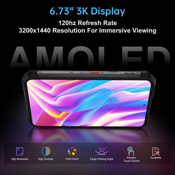 Unihertz 8849 Tank 4 pro 5G AI Rugged Phone Built-in 720P Projector IP68/69 Dimensity 8300 512GB/1TB ROM 16GB/18GB RAM 3k AMOLED - Image 4