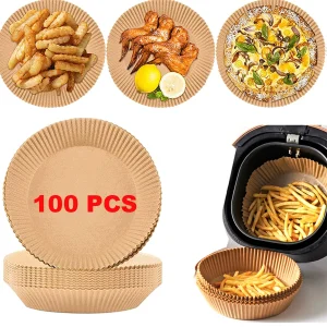 Air Fryer Disposable Paper Liner Non-Stick Oil-proof Parchment Mat for Cooking Microwave Oven Sheets Special Baking BBQ Roasting