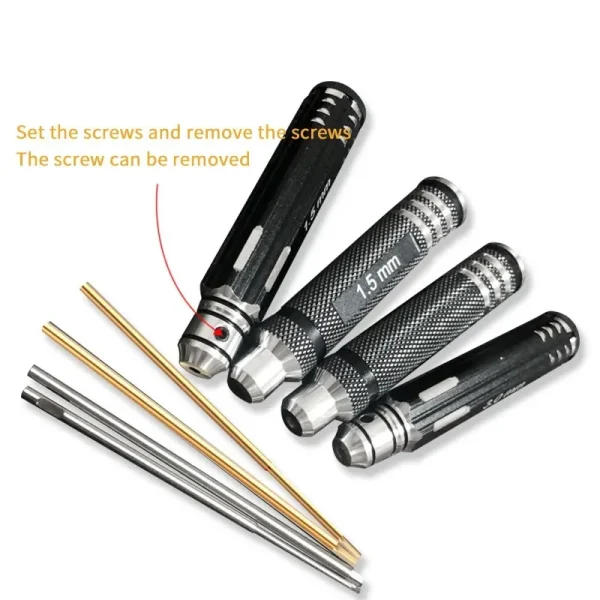 0.9-4mm Allen Hex Screwdrivers Key 0.9/1.5/2.0/2.5/3mm Hexagon Screw-driving for RC Helicopter Drone Aircraft Model Repair Tool - Image 4