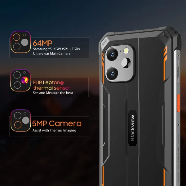 [World Premiere] Blackview BV8900 Rugged Smartphone Android 13 6.5'' Display 16GB 256GB Helio P90 Mobile Phone Thermal Cellphone - Image 5