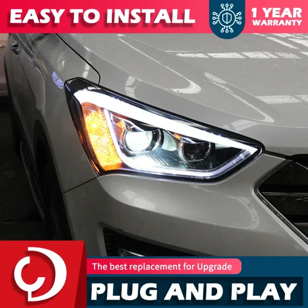 AKD Car Styling Head Lamp for Hyundai IX45 Headlights 2013-2016 New Santa Fe LED Headlight DRL Hid Bi Xenon Auto Accessories - Image 4