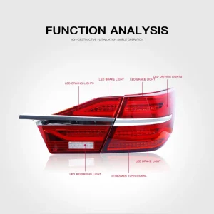 Car LED Tail Light Accessories For Toyota Camry 2015-2017 Auto Rear Fog DRL Brake Turn Signal Lamp Plug and Play