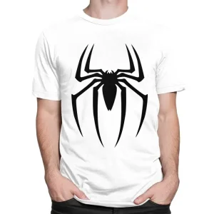 Custom Spider Man Cartoon Superhero Tshirt for Men Short Sleeves Casual T Shirt T-shirts Loose Fit Pure Cotton Tees Gift