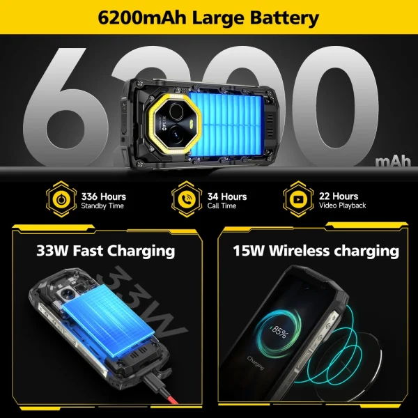 Ulefone Armor Mini 20T Pro 4.7" Rugged Phone Thermal lmaging FLIR® 5G 6200mAh Smartphone Android 14 16GB(8+8) 256GB - Image 4