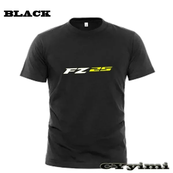 For FZ25 FZ 25 T Shirt Men New LOGO T-shirt 100% Cotton Summer Short Sleeve Round Neck Tees Male - Image 5