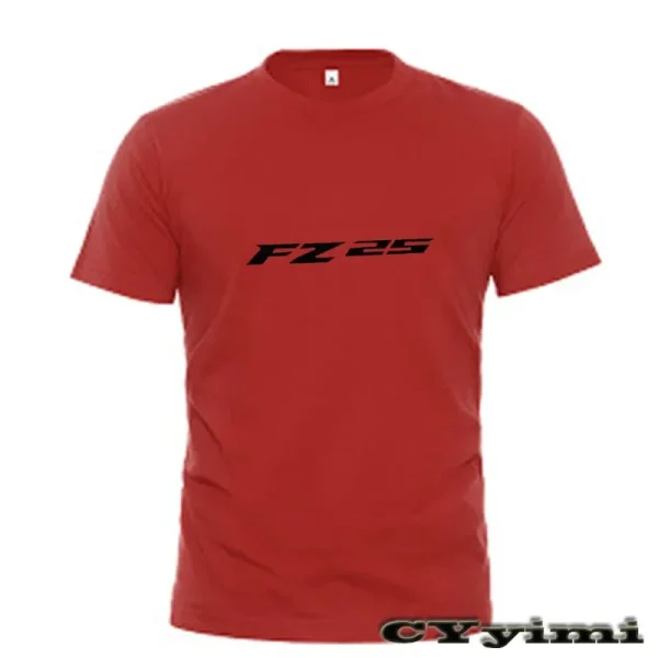 For FZ25 FZ 25 T Shirt Men New LOGO T-shirt 100% Cotton Summer Short Sleeve Round Neck Tees Male - Image 2