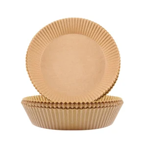 50Pcs Air Fryer Disposable Parchment Paper Liner Round Shape Oil-proof Paper Tray Non-Stick Baking Mat Air Fryer Accessories