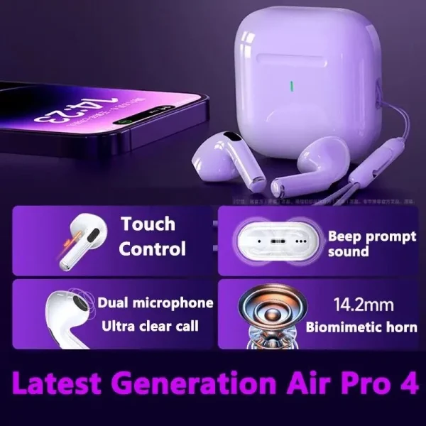 Original Air pro bluetooth earphones Bluetooth 5.3 auriculares Earbuds Gaming Headset For iPhone Apple Xiaomi Android phone - Image 5