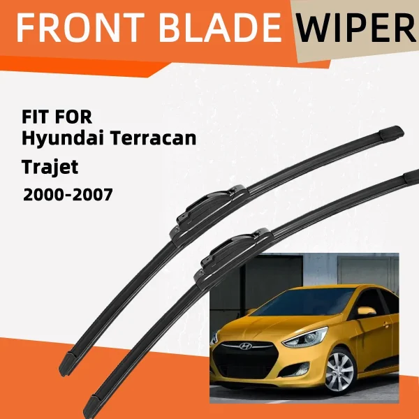 Double Rubber Car Wiper for Hyundai Terracan Trajet Front Blade Brushes Automobiles Parts Accessorie Windscreen Wiper Wear Parts