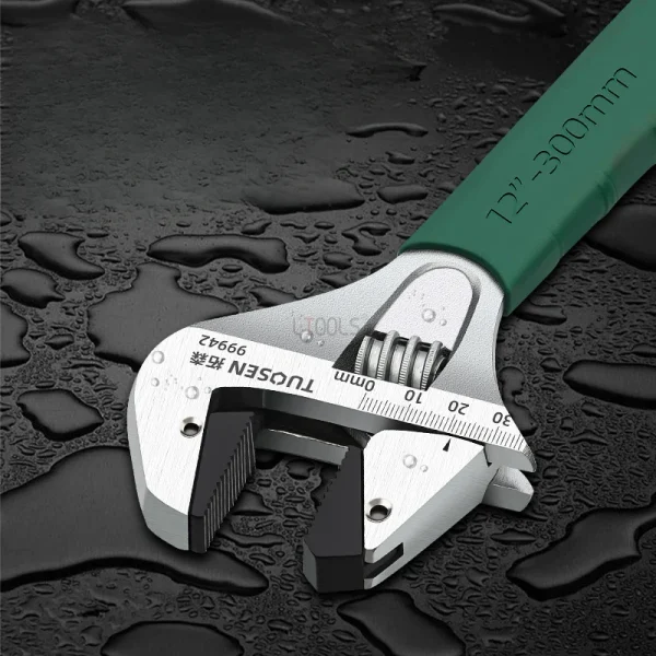 Adjustable Wrench Universal Spanner Dip Plastic Carbon Steel Electroplating Mechanical Workshop Hand Repair Tools Car Wrench - Image 6